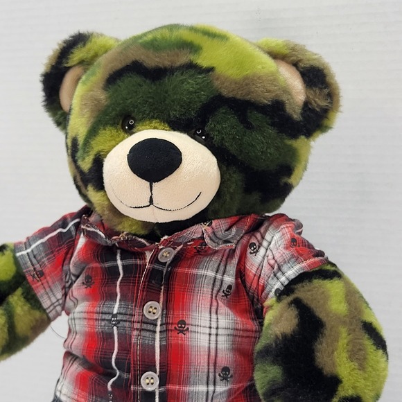 Build a Bear Workshop 16" Jungle Camouflage Plush Teddy Bear stuffed animal toy - Picture 1 of 9